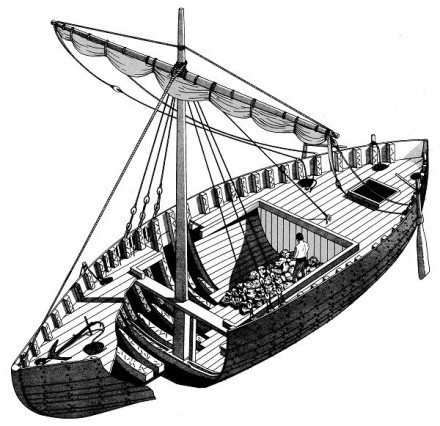 Impression of The ship with the side taken out to show the interior