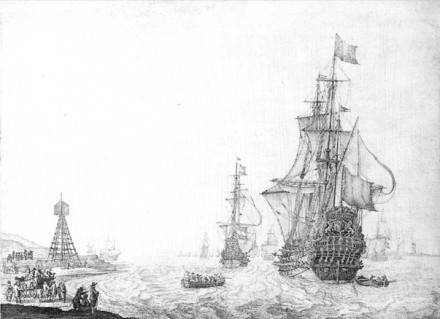 The Brederode off Vlieland. Pen painting by Willem van de Velde the Elder (1611-1693), ca. 164. MFA Bosto. access number 2021.70. Gift of Rose-Marie and Eijk van Otterloo, in support of the Center for Netherlandish Art