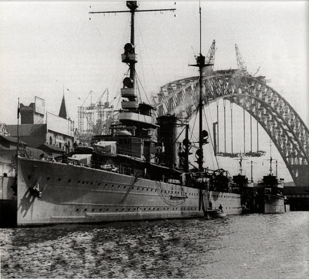 HNLMS Java anchored at Sydney in 1930 (source: Wikipedia Commons)