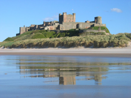 Bamburgh Castle, as seen from the north east (source: Wikipedia Commons. https://en.wikipedia.org/wiki/Bamburgh_Castle#/media/File:Bamburgh_Castle_-_geograph.org.uk_-_2060766.jpg