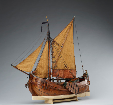 A model of an 18th century hektjal. inventory number A2781(01. anoniem, 18e eeuw