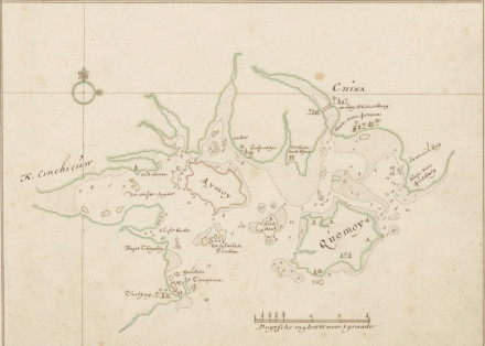 landkaart van de baai van Amoy
