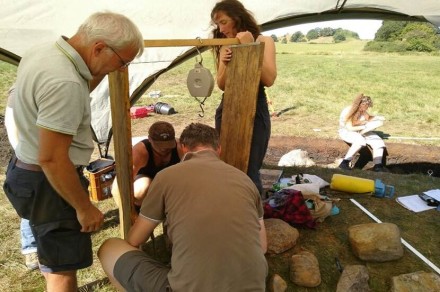 students of the fieldschool project at work