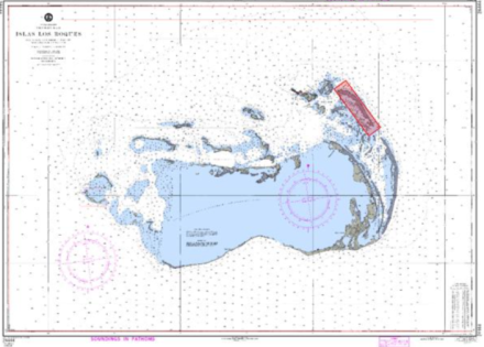 A nautical chart of the islands.