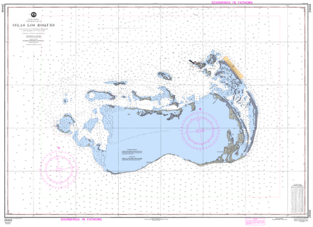 A nautical chart of the islands.